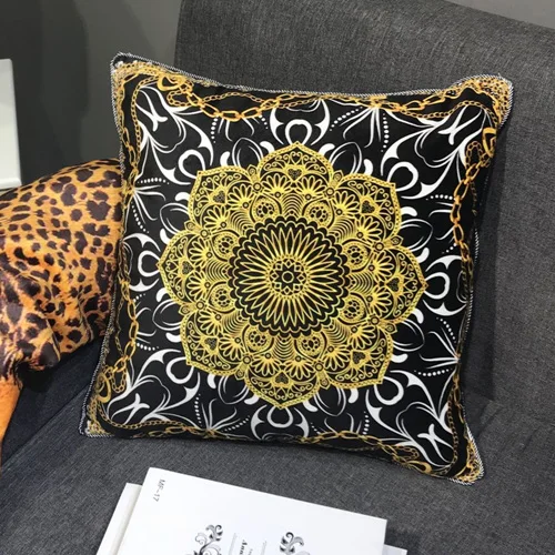 WS8 Luxury Egypt Cotton Classic Bedding Set Silky Duvet Cover Sets Bed Sheet Pillowcases Queen King Size 4Pcs Square Cushions - Цвет: WS8