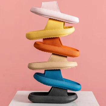 Women Thick Platform Slippers Indoor Bathroom Slipper Soft Eva Anti-Slip Couples Home Floor Slides Ladies Summer Shoes 3