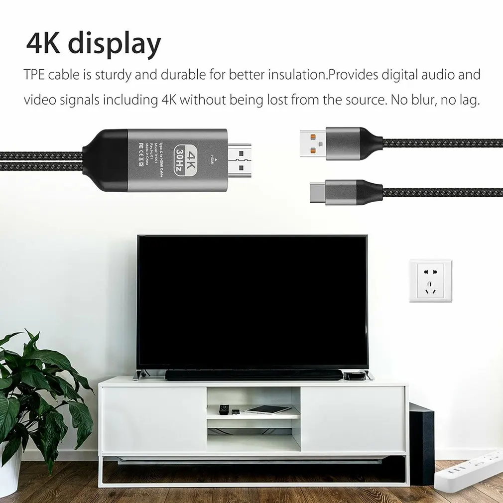 Для samsung Galaxy Note 8 9 S10+ Plus type-C USB-C-HDMI HDTV 4K Кабель-адаптер type C-HDMI кабель