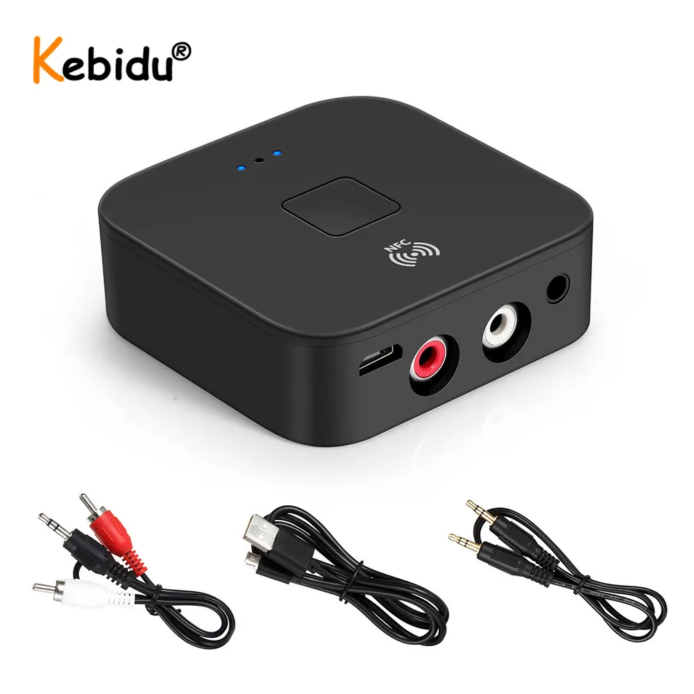 Беспроводной адаптер KEBIDU NFC Bluetooth 5 0 3 мм AUX Поддержка RCA Hi Fi для потокового