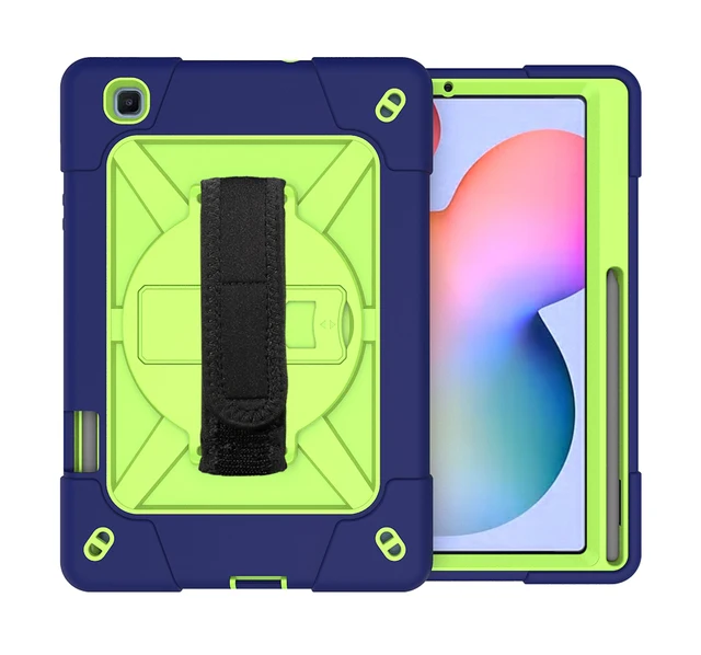 Kids Safe Case for Samsung Galaxy Tab S6 Lite 10.4''  Heavy Hard Rubber EVA Stand Case for SM-P610 P615 Tablet Cover with Strap For P610 NAB GR