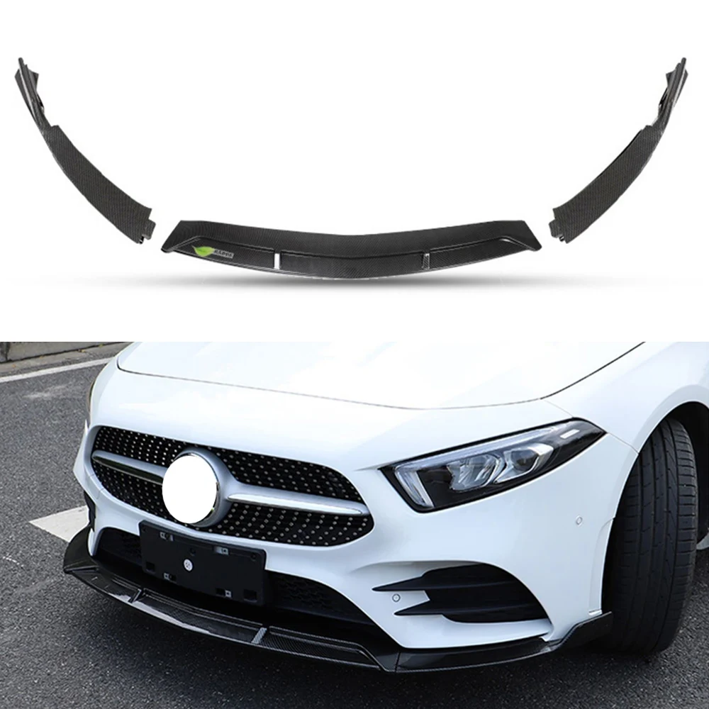 

Car Styling Front Bumper Lip Body Protector Spoiler Splitters Kits for Mercedes-Benz A200L a180l a220l 19-20 Front Bumper Lip
