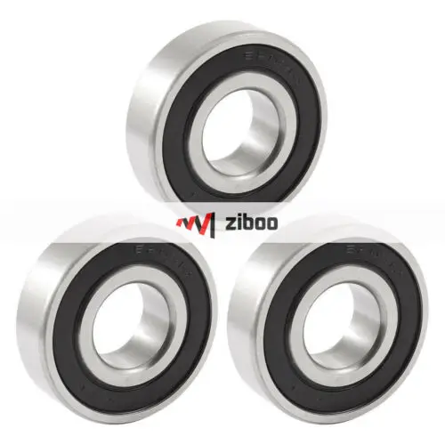 3Pcs 6203RS 40x 17 x 12mm Single Row Deep Groove Ball Bearing Silver Tone Black | Обустройство дома