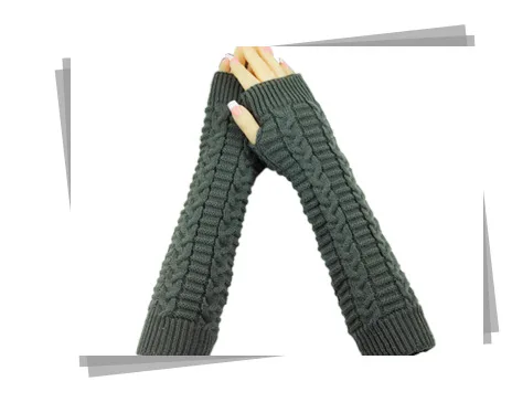 Korean-style Arm Covers Knitted Knitting Wool Gloves Casual Versatile New Style Knit Wristlet