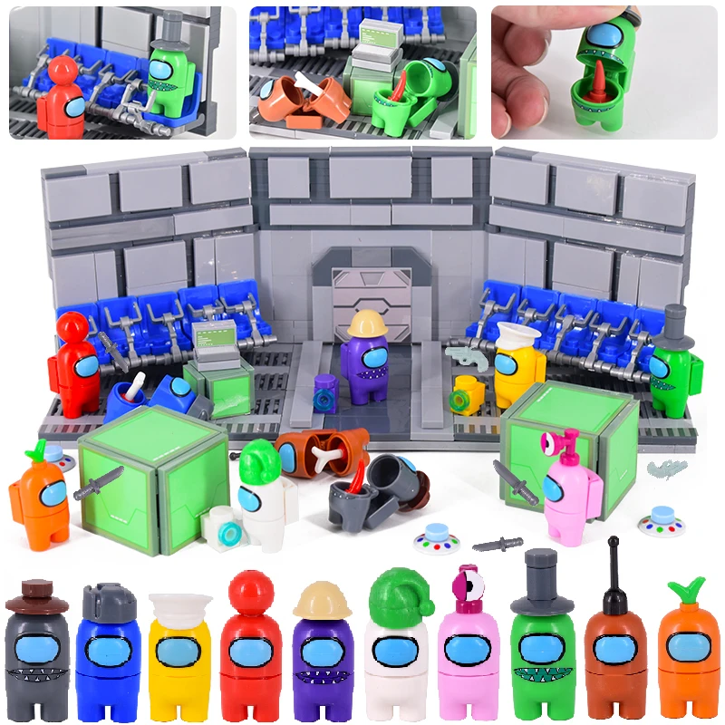 Flash Sale Entre juego nosotros espacio guerras alienígenas modelo bloques de construcción Mini muñecas anime figuras de acción de bloques Idear niños creativos juguetes de bricolaje 531y0pjLJQ1