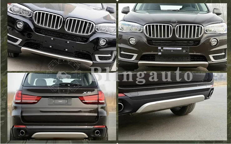 Противоскользящая пластина подходит для B MW X5- ABS покраска защитная пластина Передняя и задняя 2 шт Защитная панель бампер доска