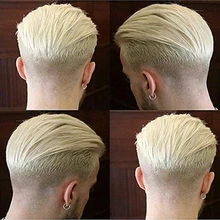 Full Poly Mens Toupee All Skin Hairpieces Blonde Thin Skin Human Hair Systems Hair Replacements All PU Wigs for Men 8x10 Inches