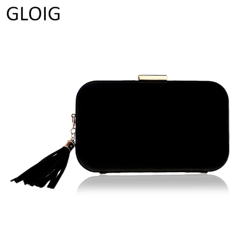 Новый модный бархатный женский Вечерний Клатч GLOIG с кисточкой маленькие