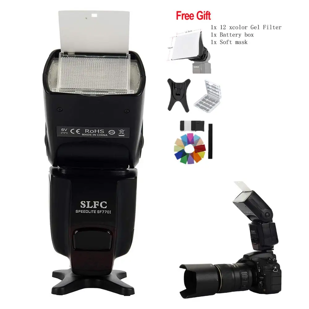 JMFOTO Professional macro Flash Speedlight Flashlight Flexible Macro Twin Flash Kit for Canon