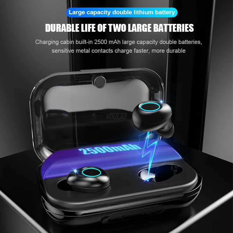 Teamyo Bluetooth V5.0 наушники TWS беспроводные Bluetooth наушники 8D стерео беспроводные наушники спортивные наушники гарнитура для телефона