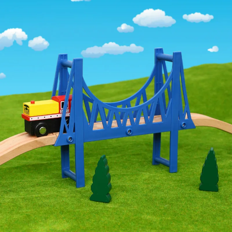 Деревянные железные дороги поезд набор Magic Brio Обучающие игрушки-пазлы для детей подарок на день рождения электрические игрушки поезда для детей