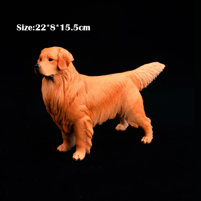 Коллекционная модель овчарки Тедди золотистый ретривер собаки фигурки животных