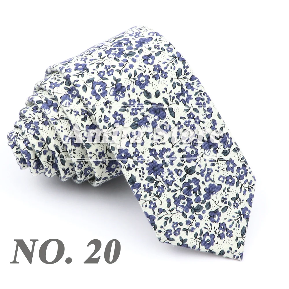 Fashion Floral Baumwolle Krawatte Für Männer Frauen Silm Krawatte Mit Blume Krawatte Für Hochzeit Geschenk Lässige Krawatten Anzüge Romantische Zubehör – Detail 22