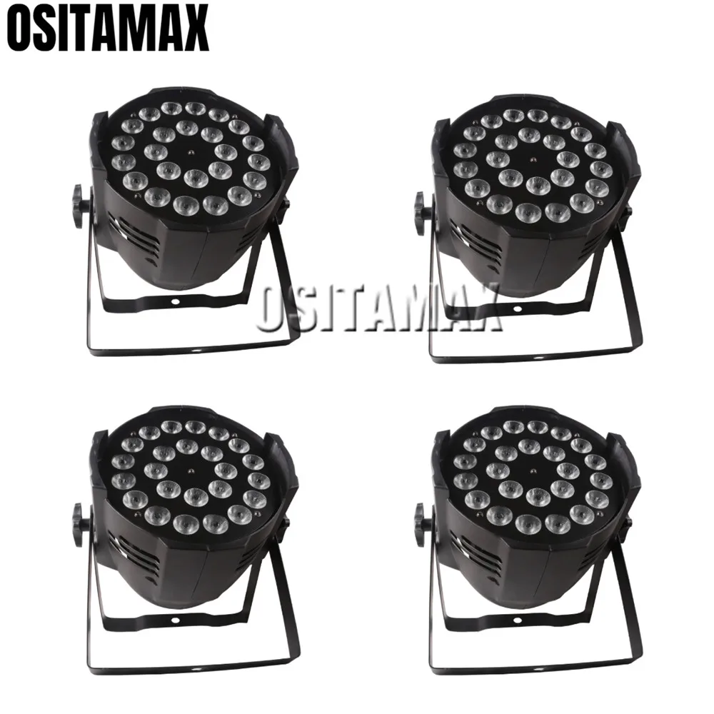 4PCS LED Wash Par Light 24X15W RGBWA 5IN1 Indoor Stage Lighting Professional Color Change DMX512 Control LED Par Can Wash Lights