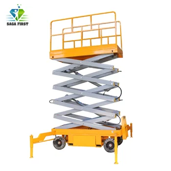 Online Mobile Hydraulic Full Electric Scissor Lift From 4m To 18m Lifting Height