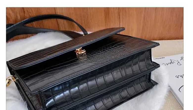 Роскошная Брендовая женская сумка модная новая качественная кожаная женская дизайнерская сумка с крокодиловым узором сумки через плечо