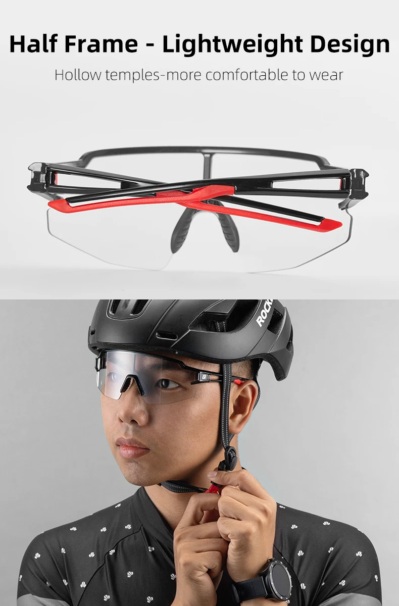 Details about   Cycling Polarized lens Photochromic Sunglasses Halfframe With Myopia Frame UV400 