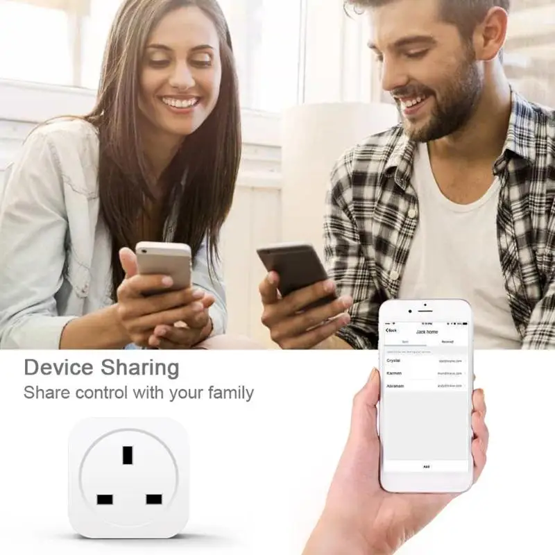ЕС умный Корпус вилки PC Fire Vo простота безопасности прочный 16A WiFi Пульт дистанционного управления синхронизации ВКЛ/ВЫКЛ Выключатель питания электрическая розетка