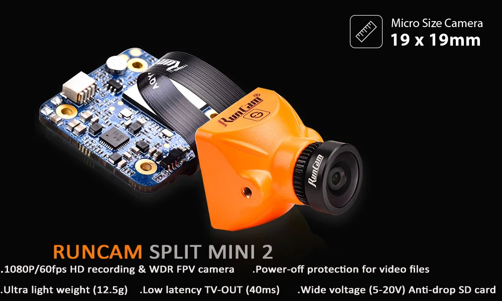 RunCam split 2 S/split Mini 2 split 2 S/split Mini 2 FPV WiFi камера 2 мегапикселя 1080 P/60fps HD Запись плюс WDR NTSC/PAL