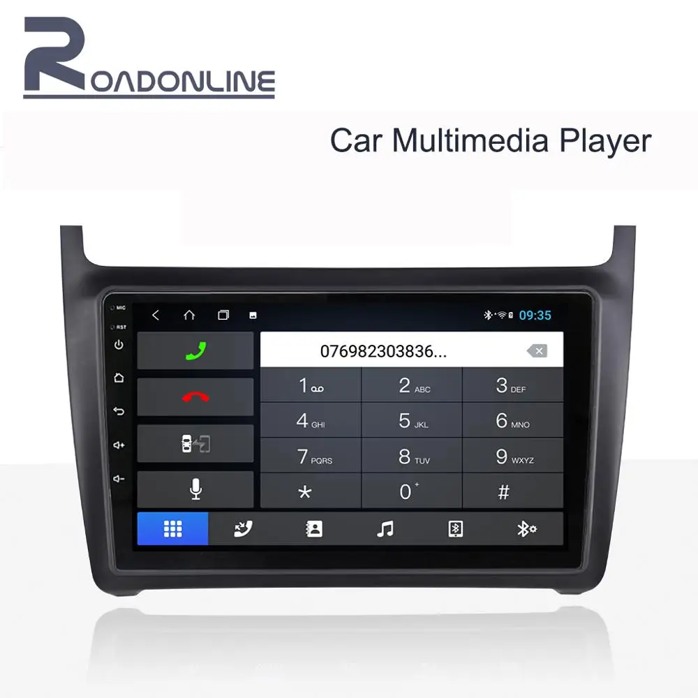 1din " Android автомобильный Радио gps навигация подходит для 12-18 Volkswagen polo стерео Мультимедийный плеер RDS, MP3, MP4, Bluetooth