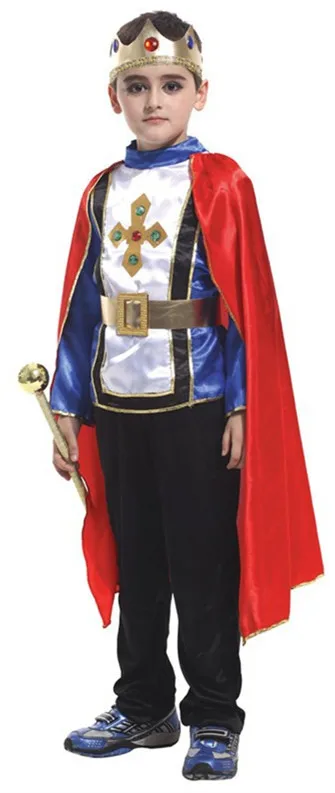 Детский карнавальный костюм короля принца на Рождество, Год, семейные вечерние платья, фантазия, европейская королевская одежда - Цвет: NO 0057