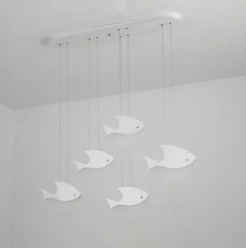 

HAIXIANG LED Acrylic Fly Fish Pendant Lamp Restaurant Chandelier Island Lighting Fixtures
