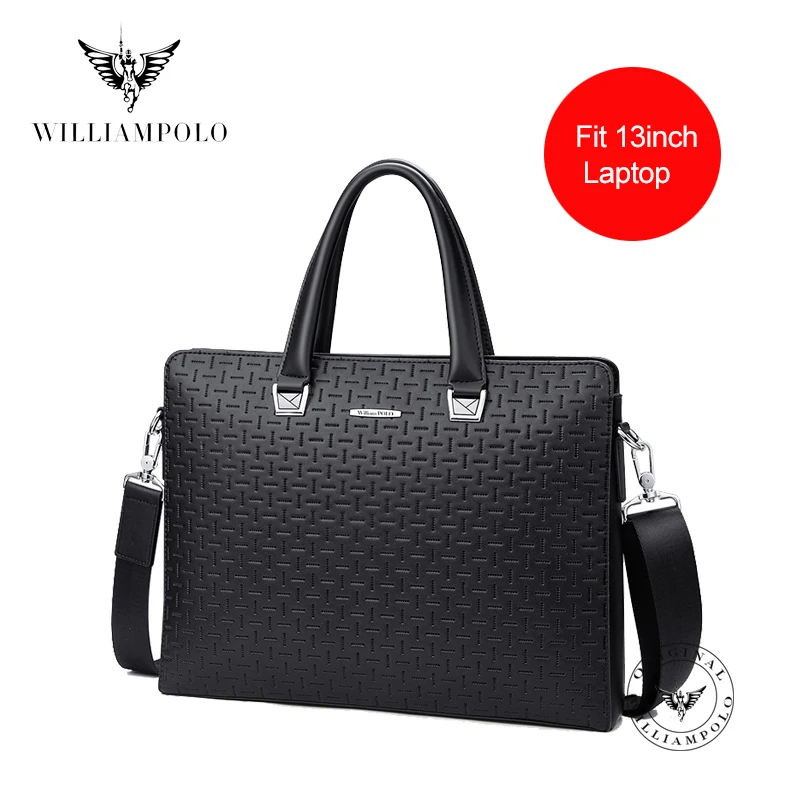 Men's Bag Leather 13inch Laptop Bag Handbags Leather Men's Breifcases Luxury Design Bags for Documents PL203061 luxury handbags women bags designer ladies leather bag women messenger bags female patent leather composite bag bolsa feminina