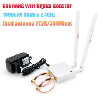 

[Genuine] SUNHANS SH24Gi1000-D2 WiFi Signal Booster 1000mW 30dBm Dual Antenna 2.4GHz 2T2R/300Mbps Wireless Signal