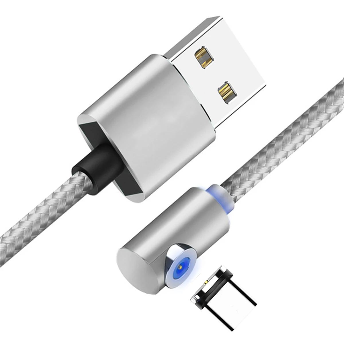 Магнитный кабель VANLEAD Micro usb type C адаптер зарядное устройство Быстрая зарядка для iPhone XS Max samsung Зарядка магнит Android телефон шнур - Цвет: For Type C Silver