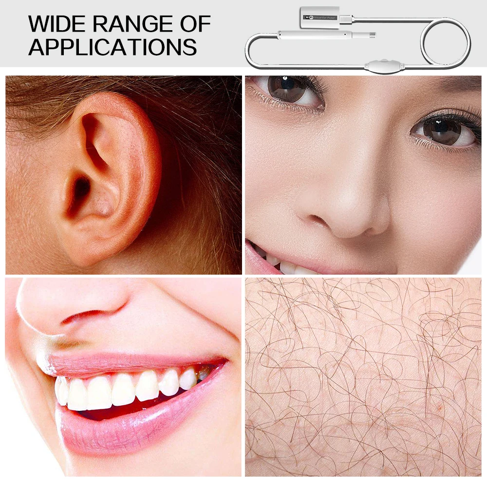 Wifi ear endoscope hd 720 wireless ear otoscope inspection camera portable ear cleaning endoscope