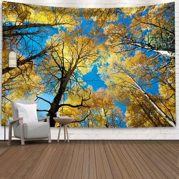 

Beautiful Natural Forest Tapestry Wall Hanging Indian Plant Mount Throw Mandala Cheap Hippie Bohemian Tapestries Wall Art Decor