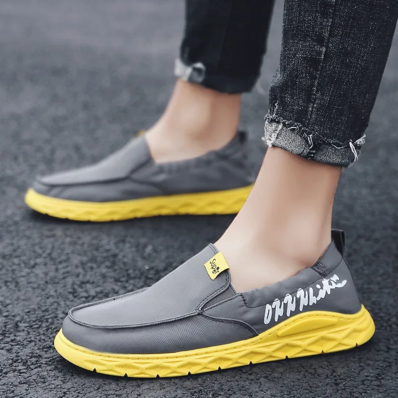 

2019 Old Beijing Cloth Shoes Men Summer New Style Slip-on Moccosins Men's Canvas Breathable Lazy Casual Trendy Shoes