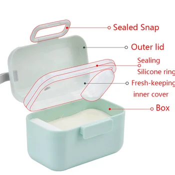 Baby Milk Powder Container Portable Baby Food Storage Box Double Layer Infant Milk Powder Box Toddle Snacks Container 2