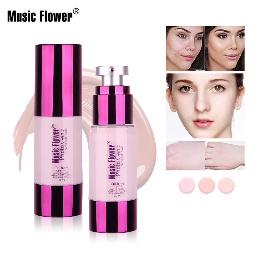 

Makeup Base Foundation Concealer Oil free SPF 25 Water-proof Moisturizer Sweat-proof Make Up Face Cream