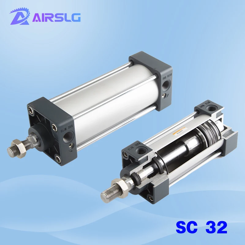 SC SC32 Стандартный цилиндр Воздушные цилиндры магнит-350*400 × 450-500-600-700-800-900-1000 мм ход