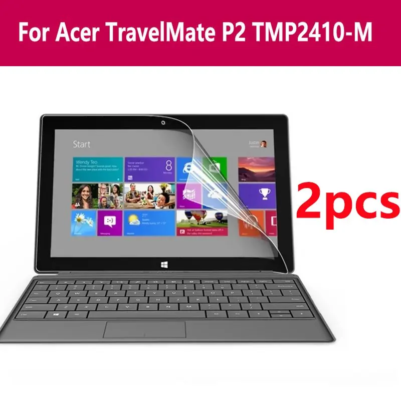 

Top 2pcs Laptop Tablet Anti-Glare Hd Sticker Screen Protector Films Matted Guards Cover For Acer Travelmate P2 Tmp2410-M