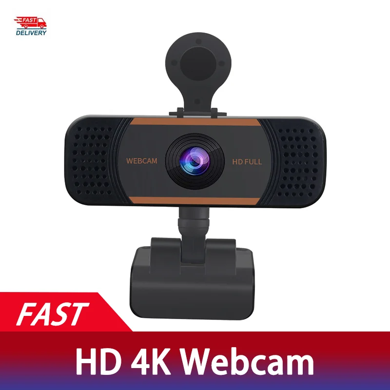 Buy HD 4K Webcam Mini Computer PC WebCamera With Microphone Rotatable Cameras For Live Broadcast Video Calling Conference Work