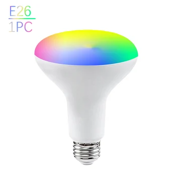 

Voice Control Smart Bulb Durable Bedroom WiFi Remote Dimmable Energy Saving Color Changing LED RGB Kitchen Adjustable Brightness