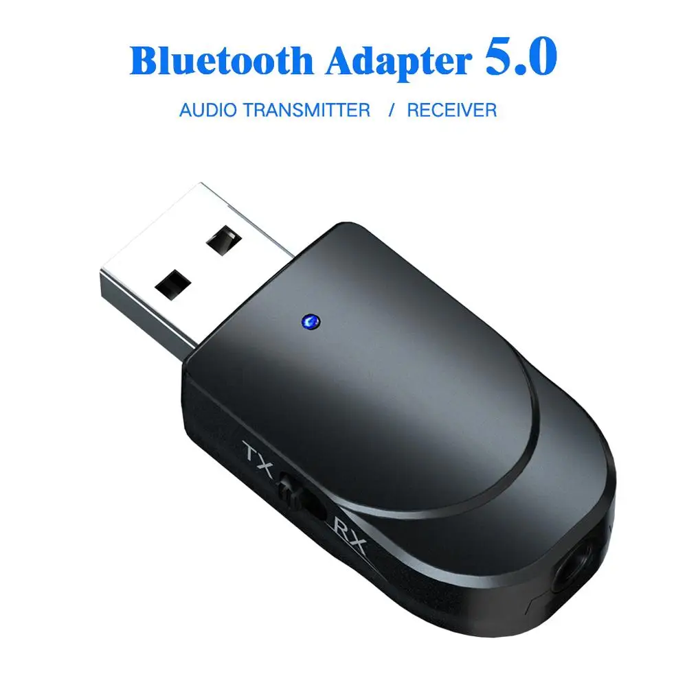 Аудио Bluetooth 5,0 передатчик приемник 2 в 1 Мини USB Домашний автомобильный стерео звуковой адаптер для ПК ТВ наушники