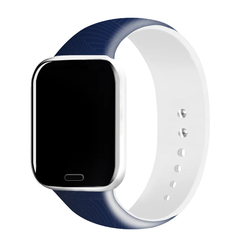 Ремешок спортивный для iwatch 5 series 6 4 силиконовый браслет с цветочным принтом