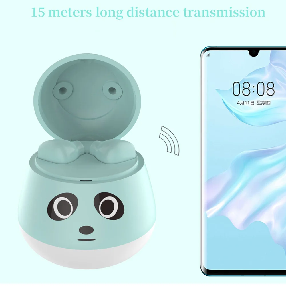 ZW-T7 TWS наушники беспроводные стерео звук наушники милые наушники Kitty розовый медведь серый Эльф Черный свинка фиолетовый панда синий пять цветов