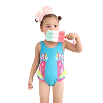 

Girls Professional Training Racing Swimsuit Children's One-piece Swimwear Patchwork Cute Comfortable Triangle Swimsuit Beachwear