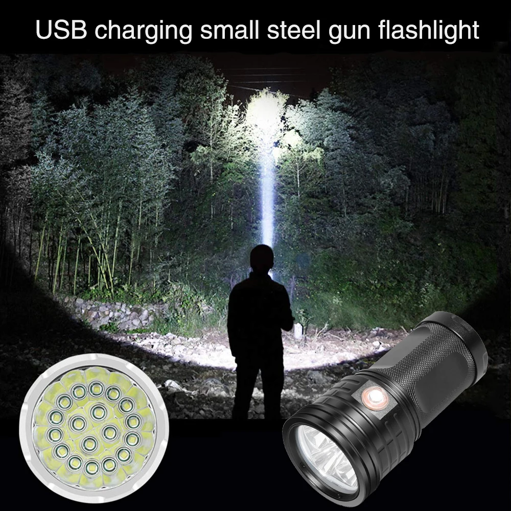 

Long Spotlight Super Bright Aluminum Alloy Led Flashlight Earthquake Countermeasure Portable and Convenient Charge The Phone