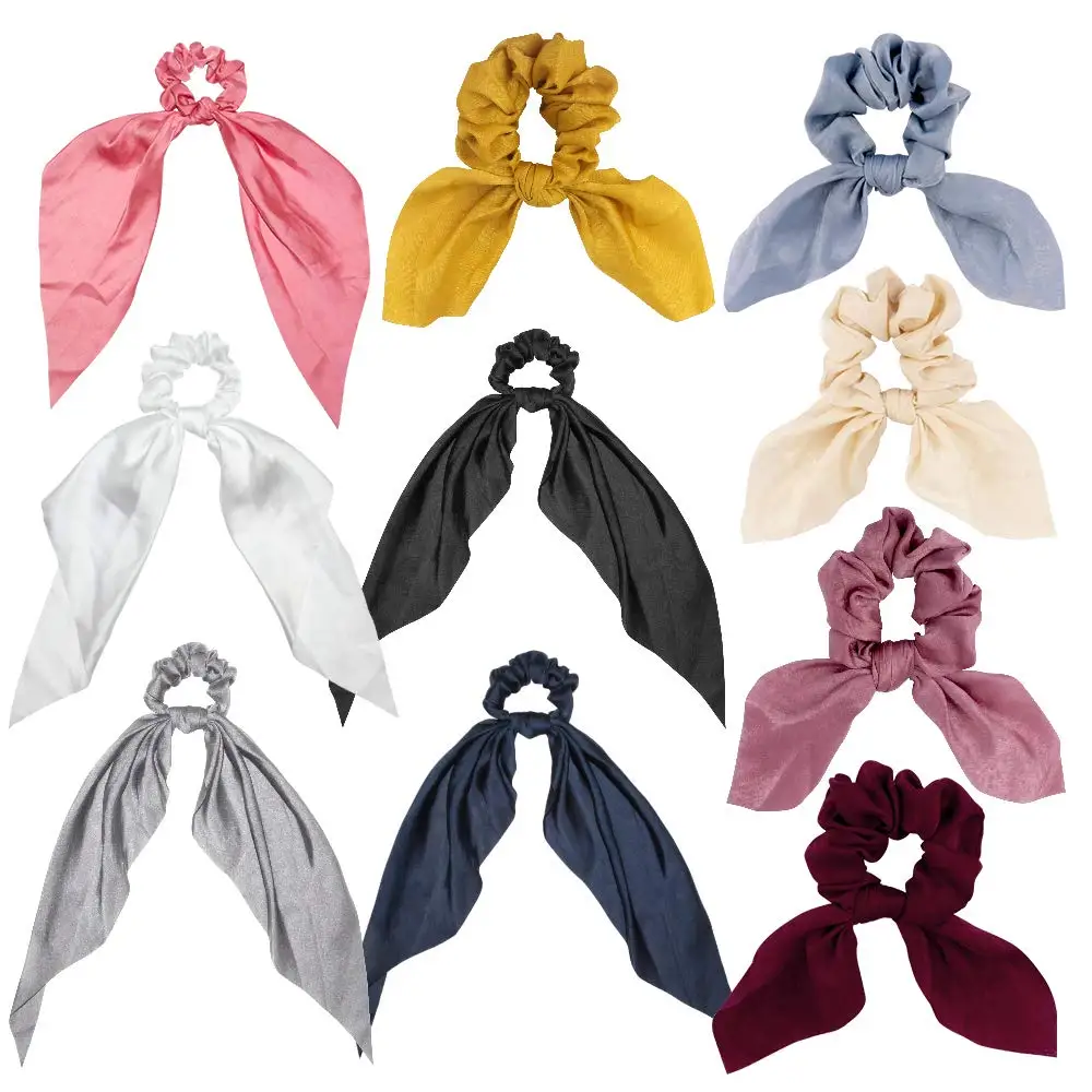 

10 Packs Hair Elastics Scrunchies, Soft Silk Scrunchies for Hair Fashion Hair Scrunchies Hair Ties Cute Ponytail Holder