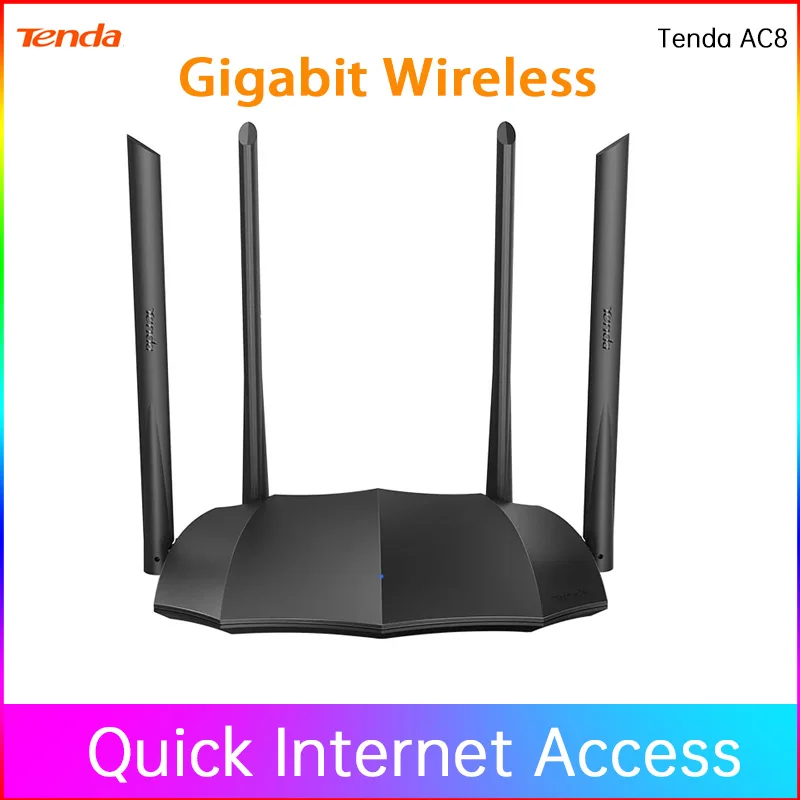 tenda ac8 Gigabit router optical fiber gigabit ipv6 AC1200 Dual Wireless Full 5g MU-MIMO WiFi timing network | Компьютеры и офис