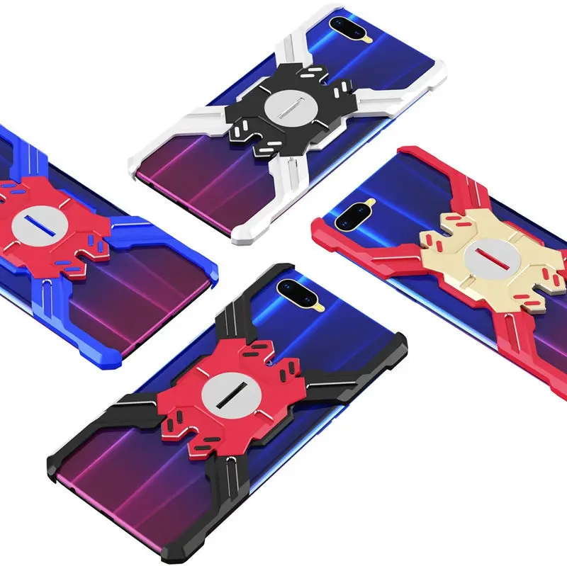 Чехол для OPPO R15X, металлический бампер, серия Hero, роскошный алюминиевый защитный чехол, подставка для монет, чехол для мобильного телефона R15X