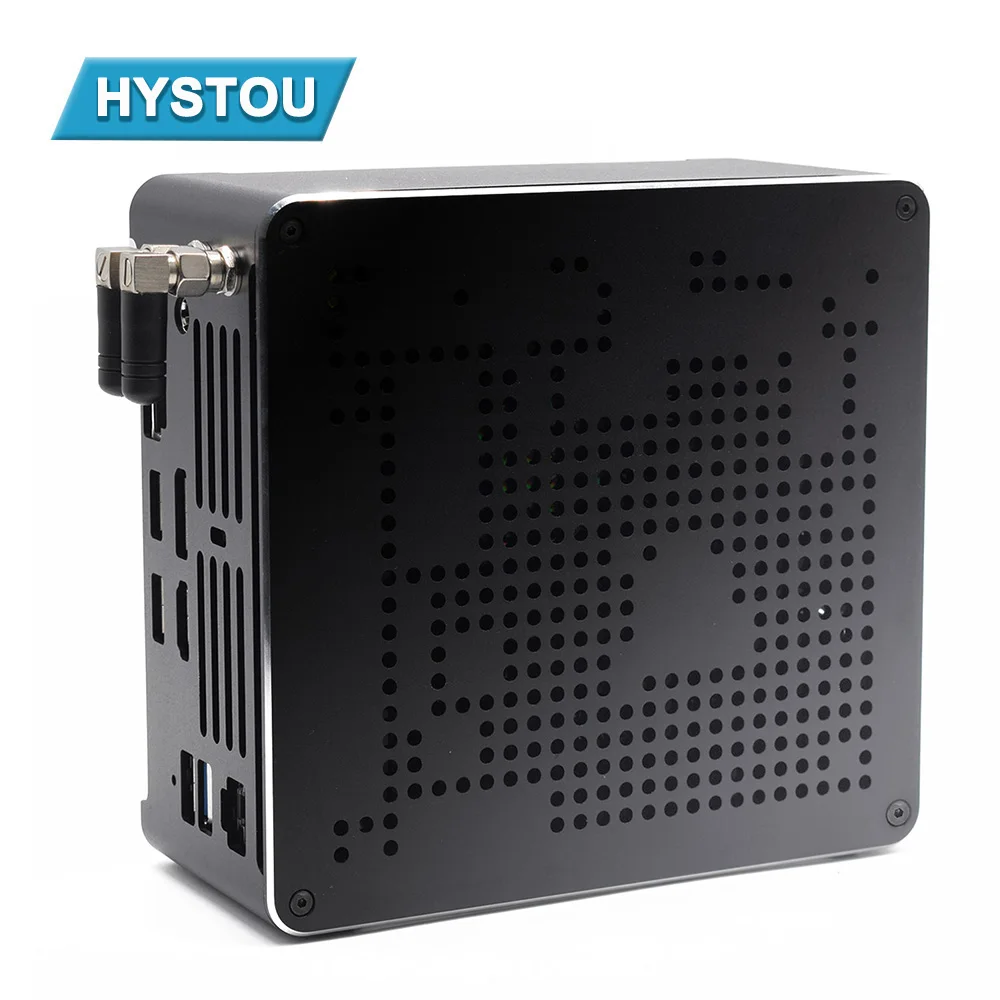 Hystou10th Gen pc gamer Intel i7 10750H i9 9880H Xeon 2186M Mini PC 2 Lan игровой настольный компьютер 4K DP HDMI 0 mini