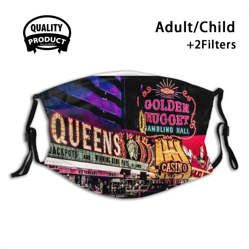 

Queens Golden Nugget Casino Las Vegas 1960S Reusable Mouth Mask Washable Filter Anti Dust Face Masks Usa Us Las Vegas Casino