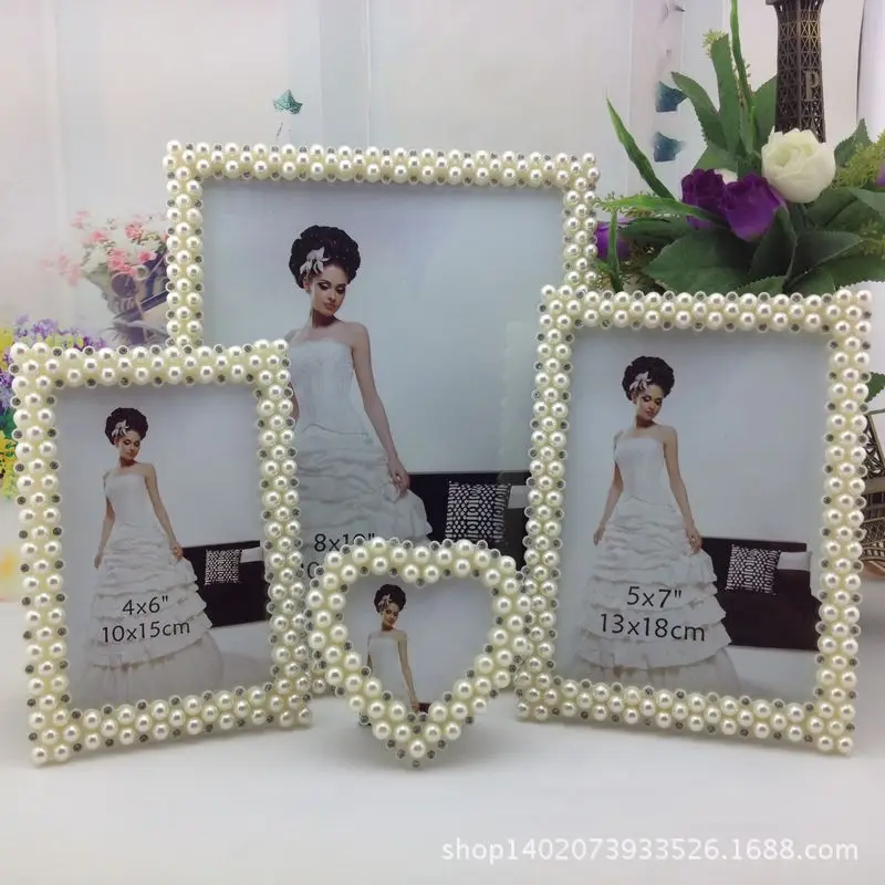 Creative White Pearl Resin 3-Inch 6/7/8/10/12/A4 Photo Frame Manufacturers Direct Selling Wholesale Tabletop Studio Photo Frame