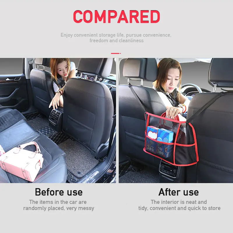 Car Net Pocket Seat Back Mesh Organizer Handbag Holder Net Bag